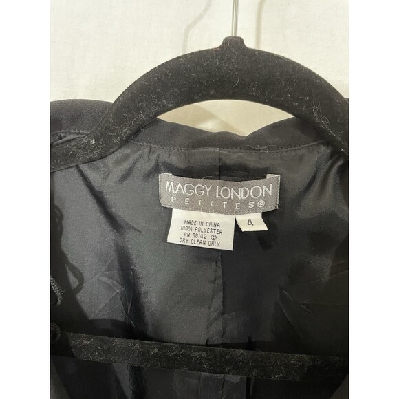 Maggie London Petite Peplum Embroidered Jacket Size 4 - Picture 2 of 7